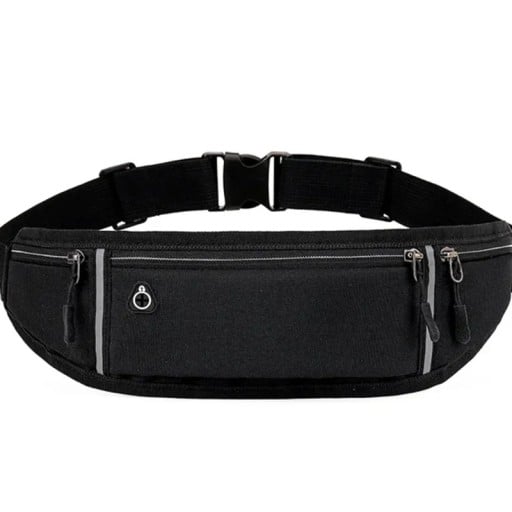 Sportliche Hüfttasche aus Segeltuch im Vintage-Design, schwarze Tasche für Handy, Kopfhörer, Fitness, Laufen, Radfahren, leicht, für den Alltag
