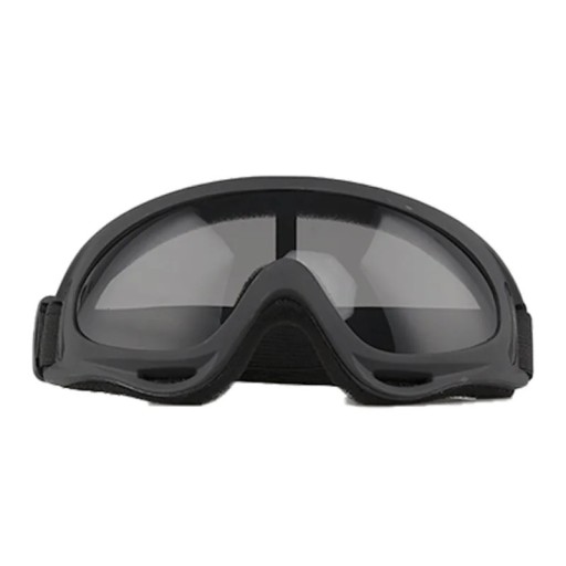 Sportliche Radbrille 18,5 cm x 8 cm Schwarze Rahmen mit klarem farbigem Visier Augenschutz gegen Wind und Staub