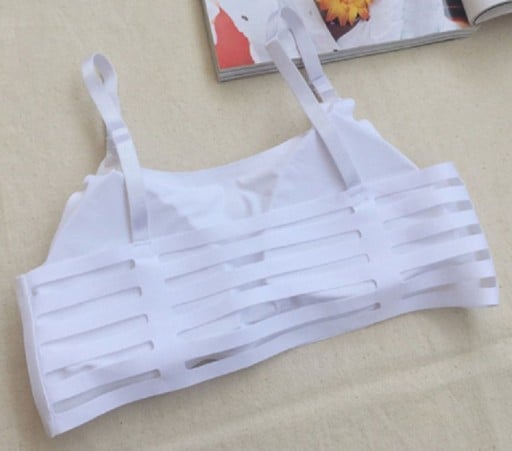 Sportlicher Bralette-BH ohne Bügel mit Bändern auf der Rückseite Verstellbare Träger Universelle Größe für einen Brustumfang von 62 bis 92 cm