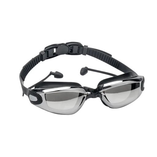Športové plavecké okuliare Okuliare do vody so štuplemi do uší Plavecké okuliare proti zahmlievaniu 16 x 4 cm