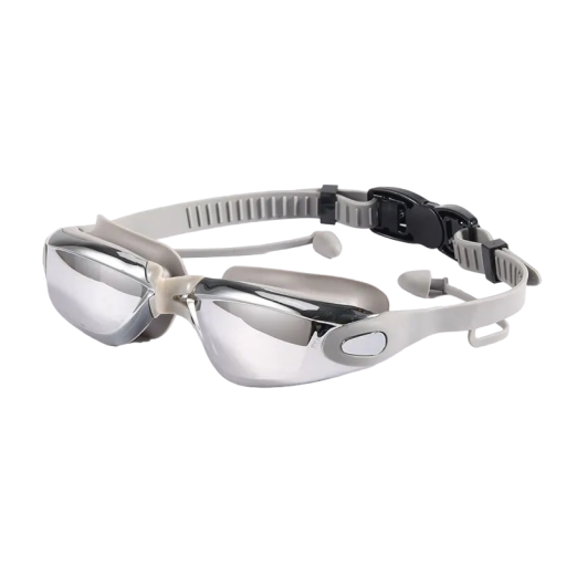 Sportowe okulary pływackie Okulary do wody z zatyczkami do uszu Przeciwmgielne okulary pływackie 16 x 4 cm