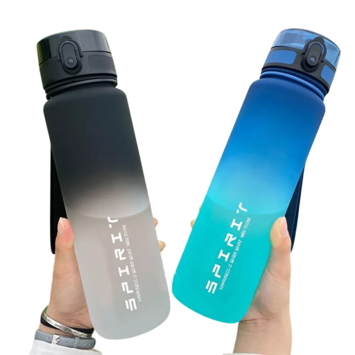 Sportsvandflaske 500 ml Let og holdbar fitnessflaske Ergonomisk design med lækagesikkert låg Praktisk drikkeflaske til rejser