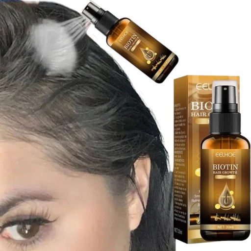 Spray di Biotina per la Crescita dei Capelli 30ml Prevenzione della Caduta dei Capelli Rigenerazione del Cuoio Capelluto Addensamento dei Capelli Ripristino dei Capelli Danneggiati Trattamento per Uomini e Donne