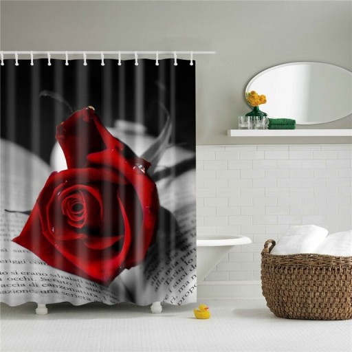 Sprchový závěs s růží