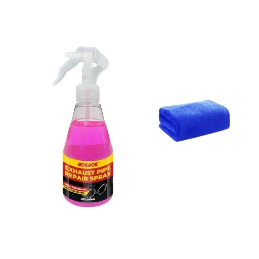 Sprej na ochranu a opravu kovových trubek proti korozi 200 ml čistič výfuků odstraňovač rzi s hadříkem pro kovové povrchy
