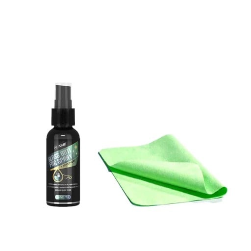 Sprej proti zamlžování autoskla 50 ml hydrofobní ochrana hadřík aplikace čelní sklo automobilu zlepšení viditelnosti