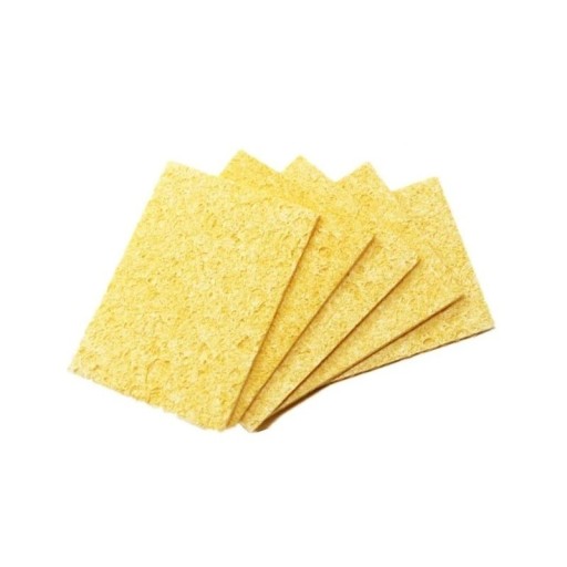 Spugne di pulizia gialle per punte di saldatrice e saldatore Spugna per la pulizia di saldatrici e saldatori Spugna per rimuovere residui dal saldatore 5 x 3,5 x 0,5 cm 5 pz