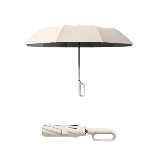Stærk vindtæt automatisk foldbar paraply 106 cm Parasol til mænd og kvinder med UV-beskyttelse Kompakt paraply med håndtag til al slags vejr