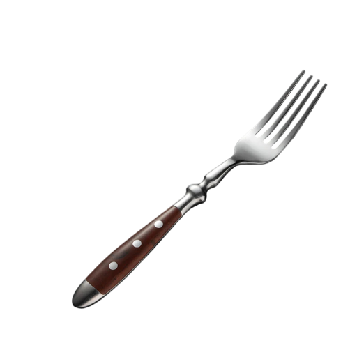 Stainless Steel Dinner Fork Brown Handle Table Cutlery for Kitchen Elegant Cutlery for Dining Modern Tableware