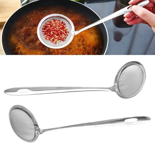 Stainless Steel Ladle and Strainer 2-in-1