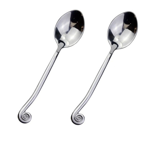 Stainless Steel Tea Spoon Creative Dessert Cutlery with Snail Handle Polished Design Cutlery Set for Coffee and Tea