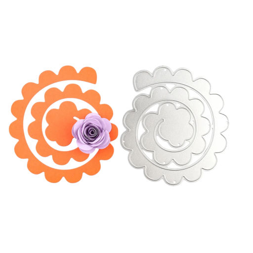Stalen spiraal snijmal bloemen grote bloemblaadjes 10,5×11,5 cm snijmessen voor papieren decoraties