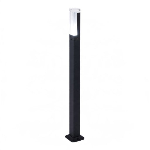 Stâlp de grădină LED 80 cm cu bază pentru șuruburi 7 W IP65 Rezistent la apă 85–265 V Aluminiu și acrilic Lumină albă 6000 K Pentru curte
