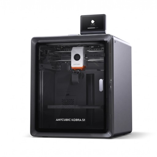 Stampante 3D 250 x 250 x 250 mm Stampa ad alta velocità fino a 600 mm/s Struttura chiusa con schermo da 4,3 pollici Grigio scuro Per officina e casa