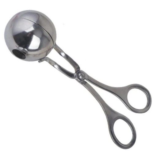 Stampo per polpette e palline di riso 17,5×4,7 cm Stampino in acciaio inossidabile con clip Cucchiaio per palline ripiene Utensile da cucina
