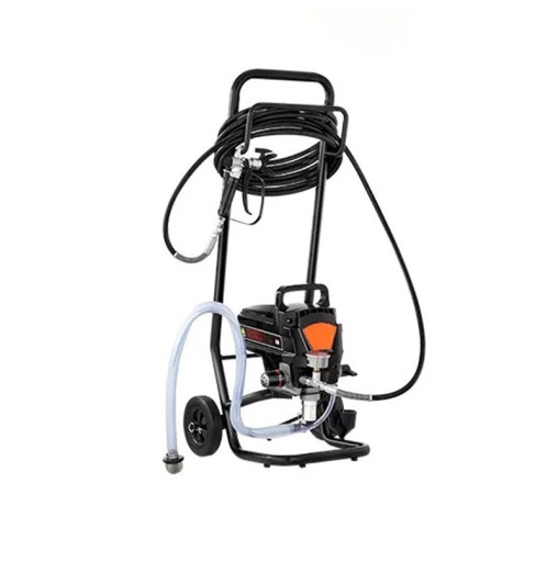 Stand-Luftloser Farbspritzgerät 950 W mit Wagen 370 × 400 × 950 mm schwarz orange zum Malen und Lackieren