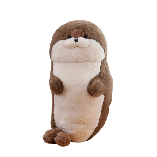 Standing Plush Otter Soft Plush and PP Cotton Realistic Toy Cute Animal Room Decoration Gift for Children and Animal Lovers