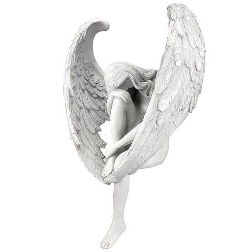 Statue d'ange assis