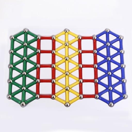 Stavebnice avec des billes magnétiques 157 pcs