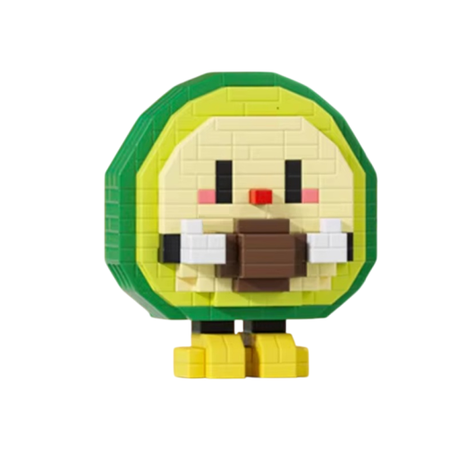 Stavebnice Mini avokádo 6 x 4,4 x 6,72 cm 349 ks Mikro 3D DIY stavební bloky Lahodné ovoce Kreativní vzdělávací hračka pro děti od 8 let Model