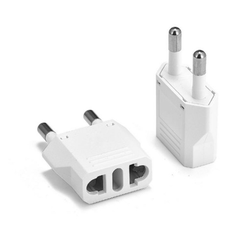 Steckdosenadapter von EU auf US-Stecker – Weiß