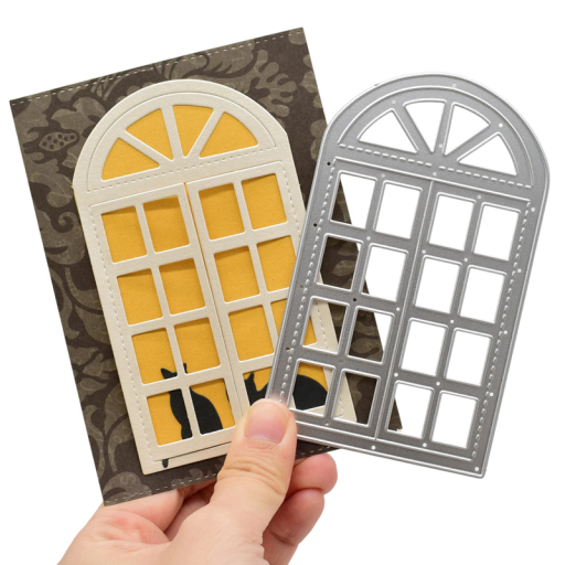 Steel Window Shutter Cutting Die 7×11.6 cm Metal Die Window for Scrapbooking Card Making Decoration