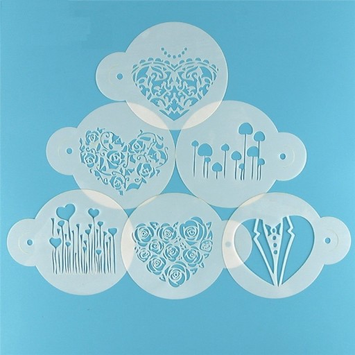 Stencil per decorare torte 6 pz