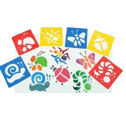 Stencil per disegnare insetti 6 pz