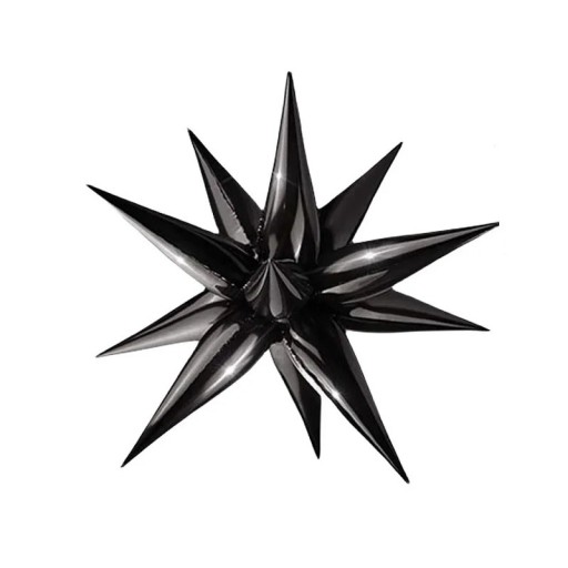 Stern-Folienballons, Weihnachtsdekoration, Party-Dekoration, bunte sternförmige Luftballons, 3D-aufblasbarer Stern, dekorativer Folienstern, 56 cm, 6 Stück