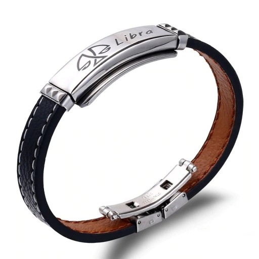 Sternzeichen Herren-Lederarmband