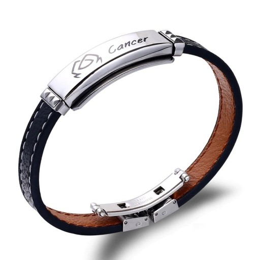 Sternzeichen Herren-Lederarmband