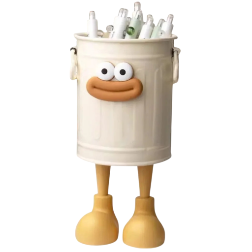 Stiftehalter 9x8 cm mit Cartoon-Motiven Schlichter Schreibtisch-Organizer Aufbewahrungsbox für Schreibutensilien für Zuhause Arbeitszimmer und Büro