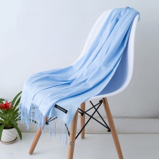 Stijlvolle unisex kasjmiersjaal - 7 tinten blauw
