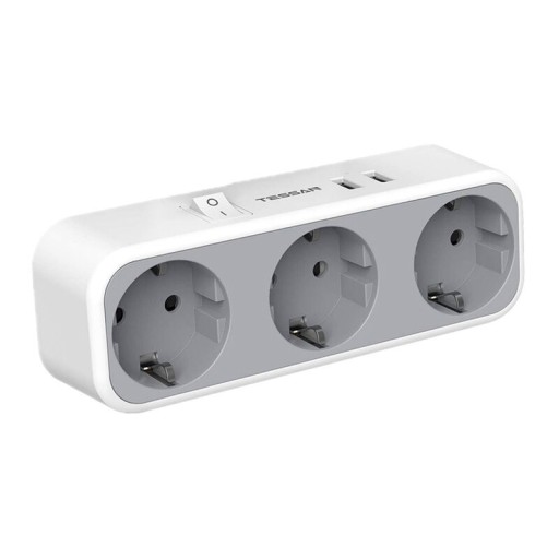 Stikdåse 2x USB, 3x stikkontakt