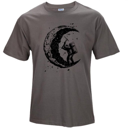 Stilfuld herre-t-shirt med måne J3242