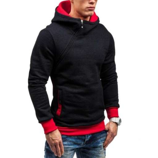 Stilfuld herresweatshirt med en interessant lynlås J946