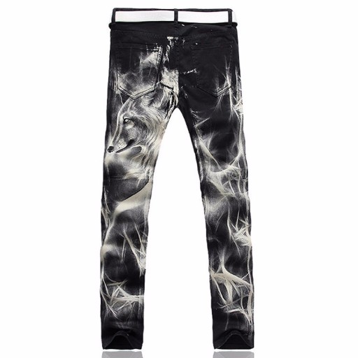 Stilfulde herrejeans med ulv