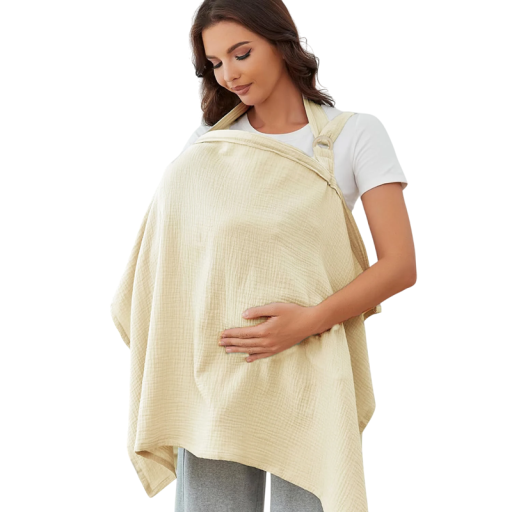 Stillschürze 100 x 70 cm Baumwoll-Schutzschürze zum Stillen Baby und Mutter Privatsphäre beim Füttern Praktische Stillhilfe