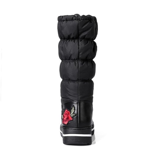 Stivali invernali da donna con rosa J1194