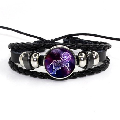 Stjernetegn læderarmbånd
