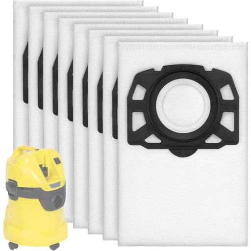 Stofzakken 8 stuks Compatibel met Kärcher WD2 Plus WD3 KWD1 KWD2 KWD3 MV3 SE4001 SE4002 Vervangende stofzakken voor nat-droog stofzuigers