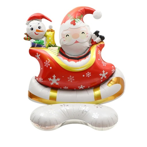 Stojaci vianočný balónik Santa na saniach