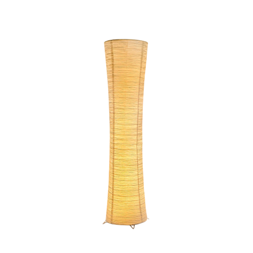 Stojacia lampa z ryžového papiera, 107 x 25 cm, LED s 3 odtieňmi svetla, USB napájanie, s diaľkovým ovládaním, béžová, do obývacej izby