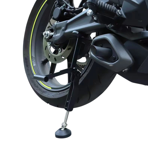 Stojan na motorku nastaviteľný 31–38 cm železný s protišmykovou gumou stabilná opora 193 mm pre servis a parkovanie