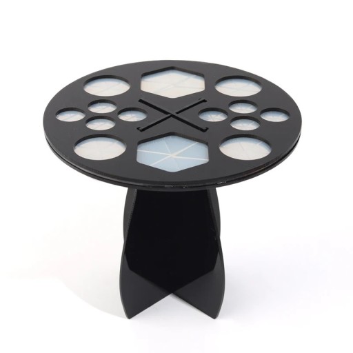 Stojan na štětce na make-up 14 otvorů kompaktní organizér pro sušení a uložení kosmetických štětců stabilní konstrukce