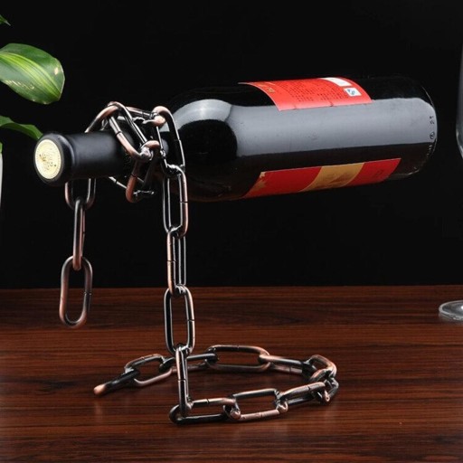 Stojan na víno ve tvaru řetězu