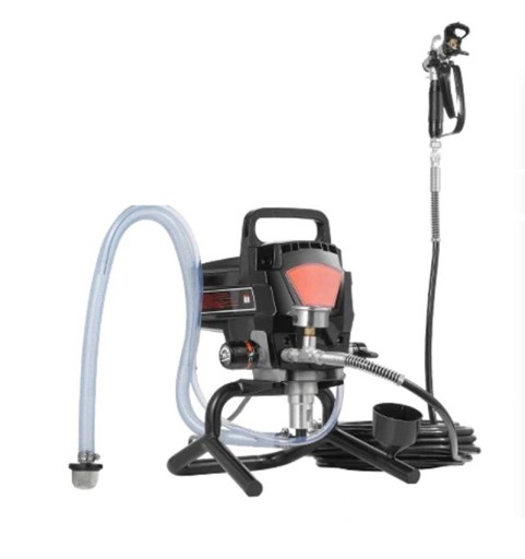 Stojanový bezvzduchový stříkací přístroj na barvy 950 W 340 × 295 × 408 mm černá červená pro lakování a malování povrchů