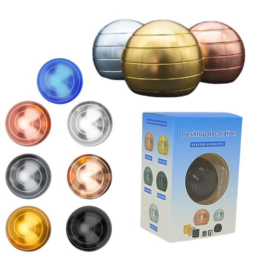 Stolní kovová rotační antistresová hračka 38 × 34 mm ložisková konstrukce kompaktní spinner pro uvolnění stresu a soustředění