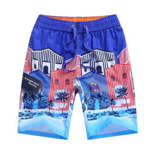 Strandshorts för pojkar med hustryck J1325