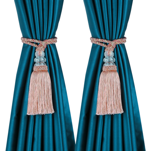 Střapcový držák na záclony dekorativní úvaz 58 cm polyester textilní šňůra pro stažení závěsů a záclon v interiéru